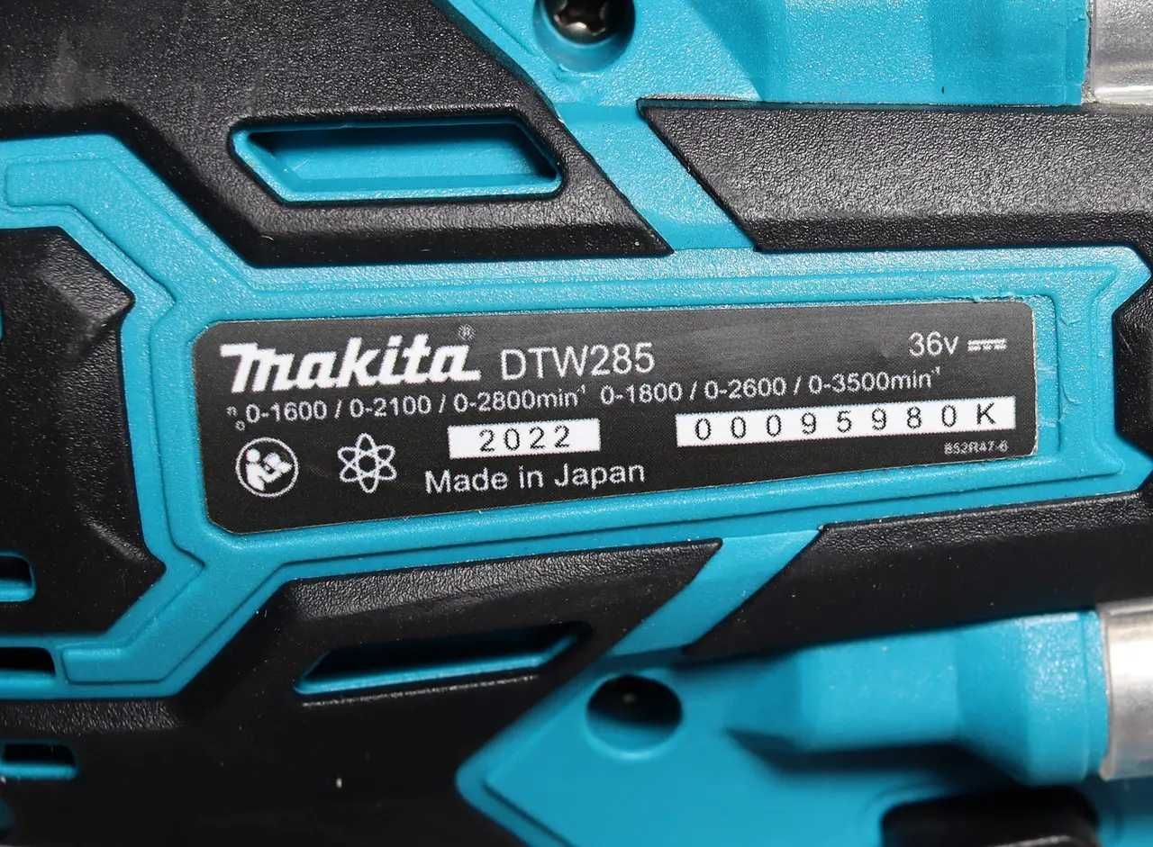 Акумуляторний ударний гайковерт Makita DTW285 36v 3Ah Безщітковий