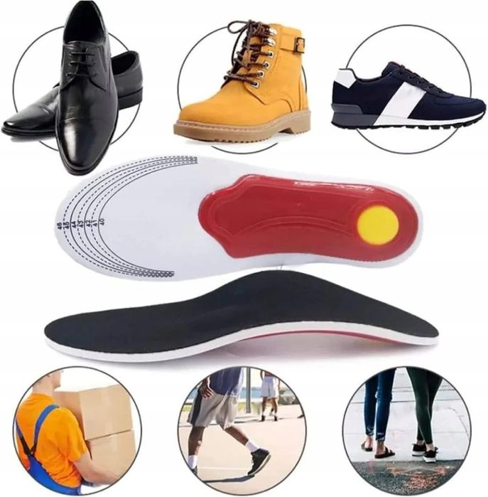 Ultralekkie ortopedyczne amortyzujące wkładki do butów rozmiar 40-46