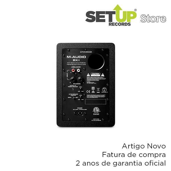 Par monitores Estúdio M-Audio BX4 - NOVO (fatura e 3 anos garantia)