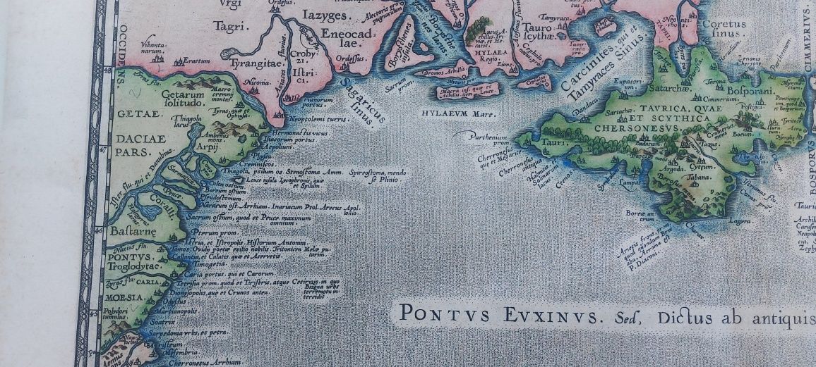 Карта Черного моря (Понт Эвксинский), Северного Причерноморья и Крыма