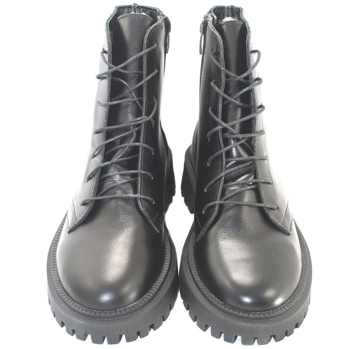 Черевики зимові жіночі чорні Ботинки зимние женские натуральная кожа