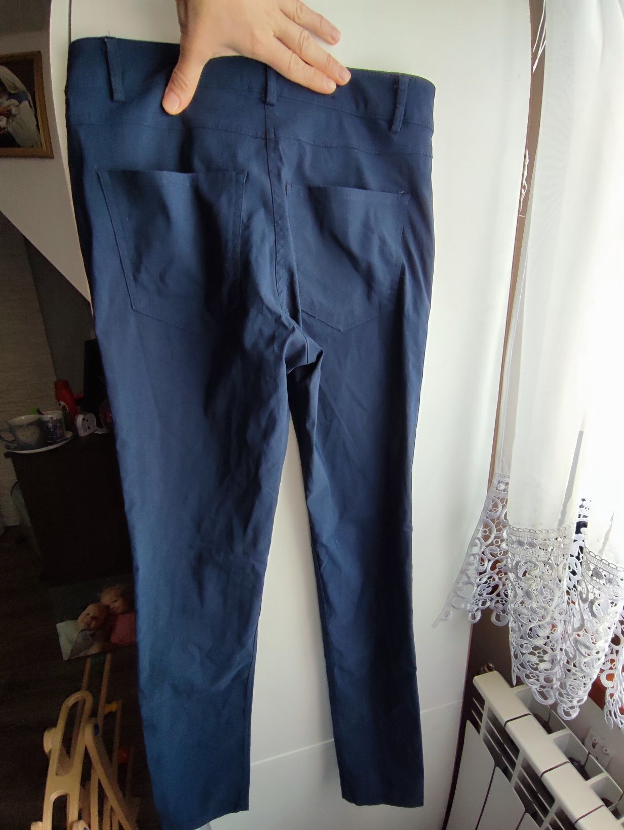 Spodnie eleganckie granatowe damskie s h&m