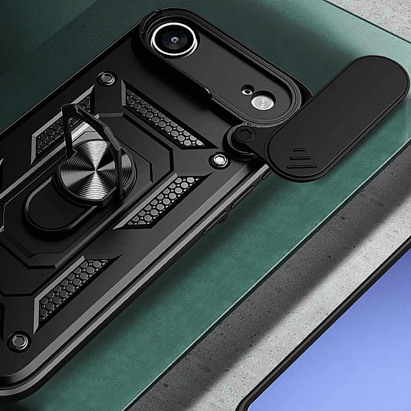 Etui Hybrid Armor Camshield na iPhone 17 Air pancerne z podstawką i os