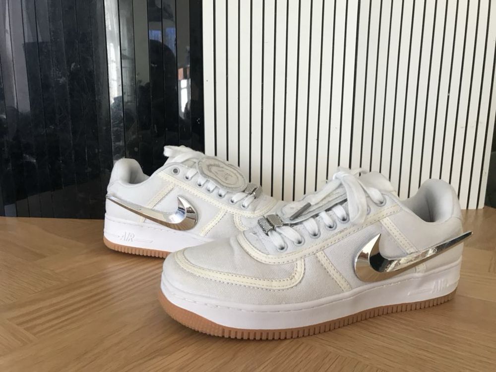 Buty nike x travis scott air force 1 low biale rarytas sneakersy