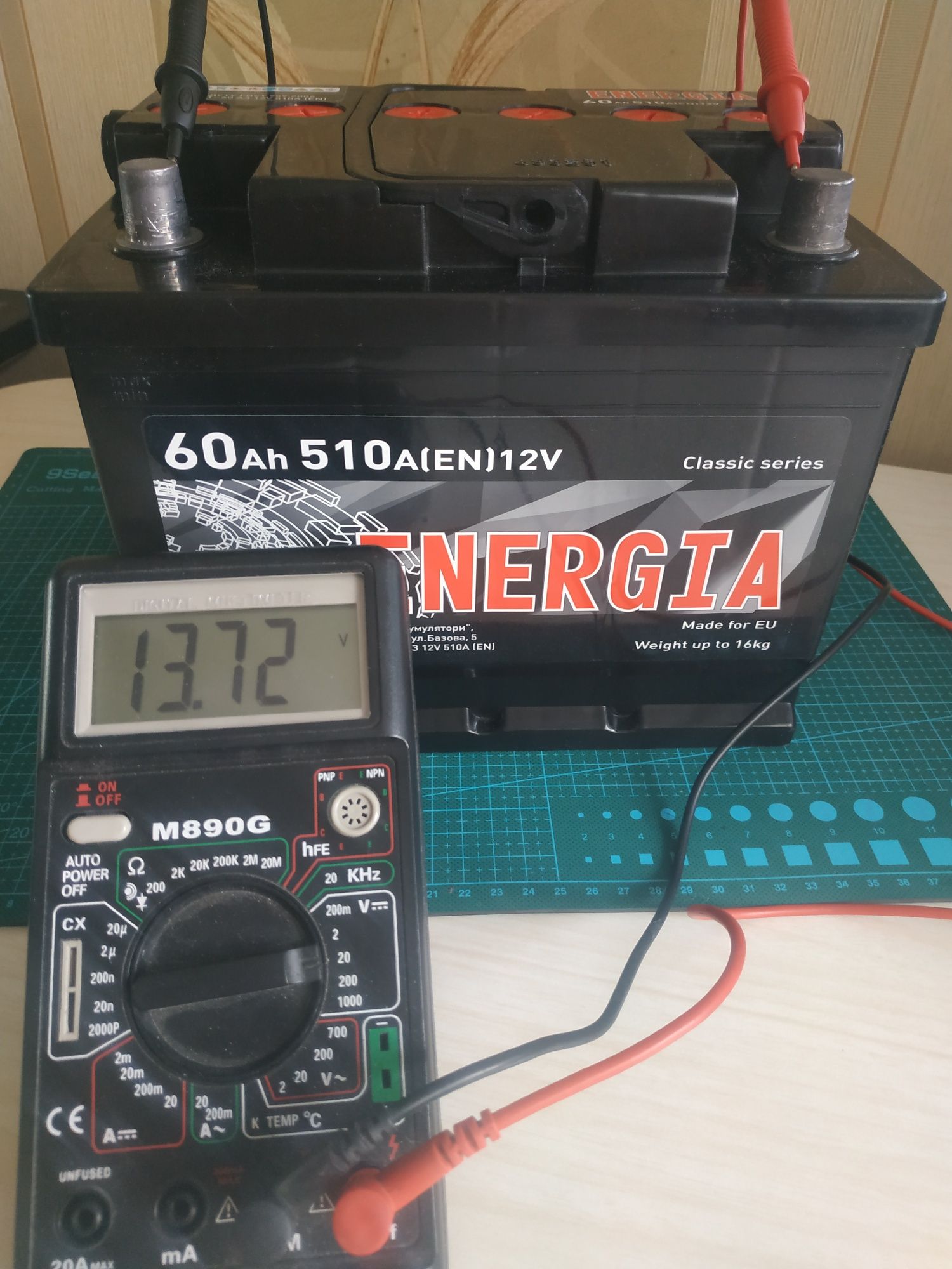 Аккумулятор свинцово-кислотный автомобильный ENERGIA 60Ah 510А(EN)