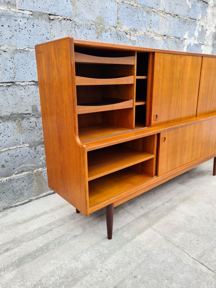 Duńska komoda tekowa sideboard highboard lata 60 mid century vintage