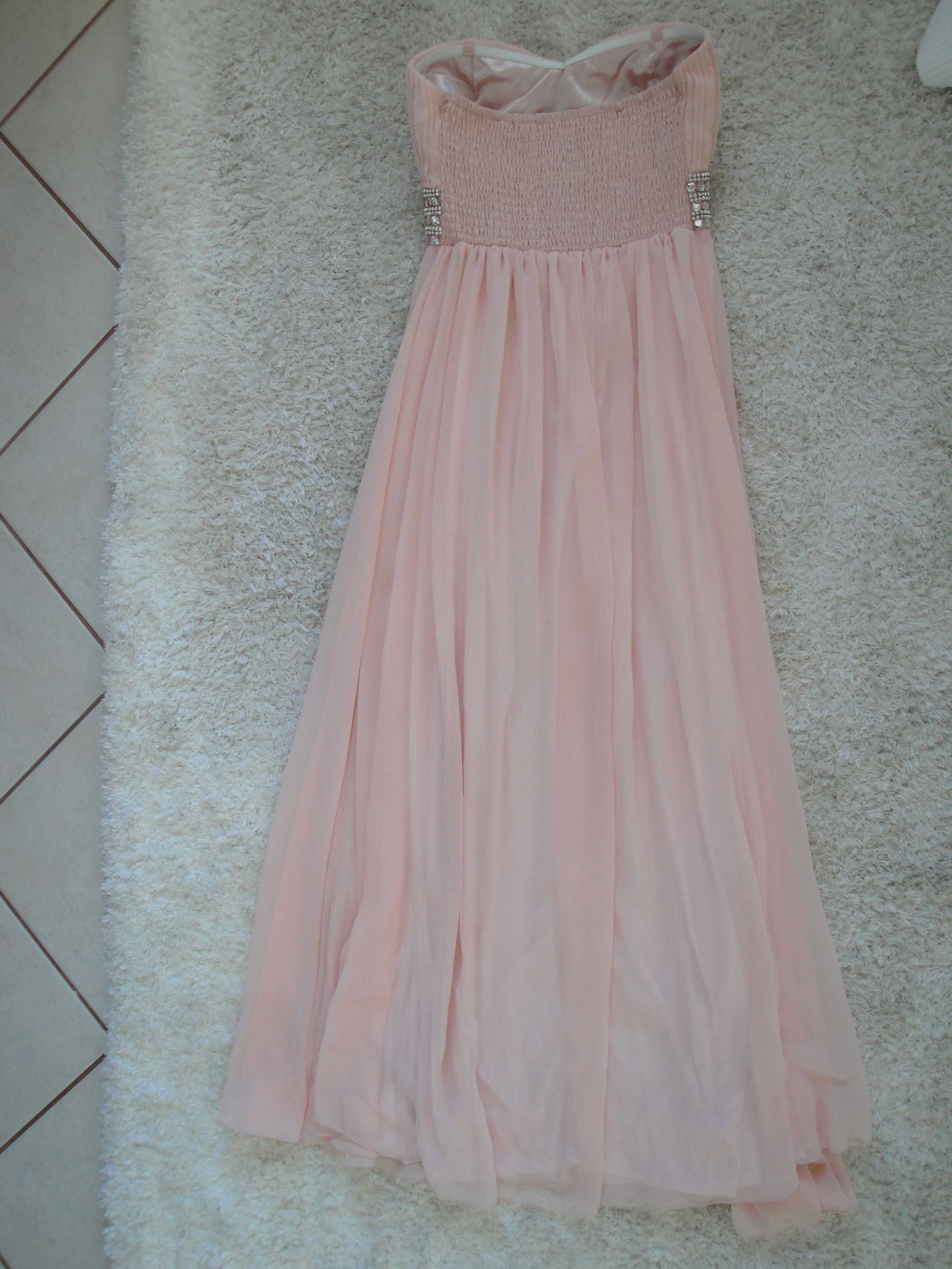 Vestido Rosa Claro Cerimónia/Festa S/M