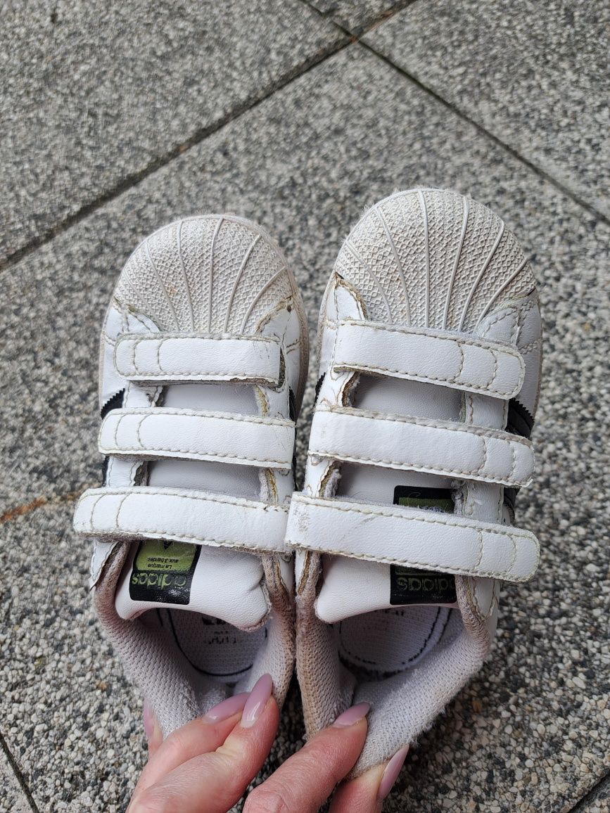 Adidas Superstar 28 białe na rzepy uniseks