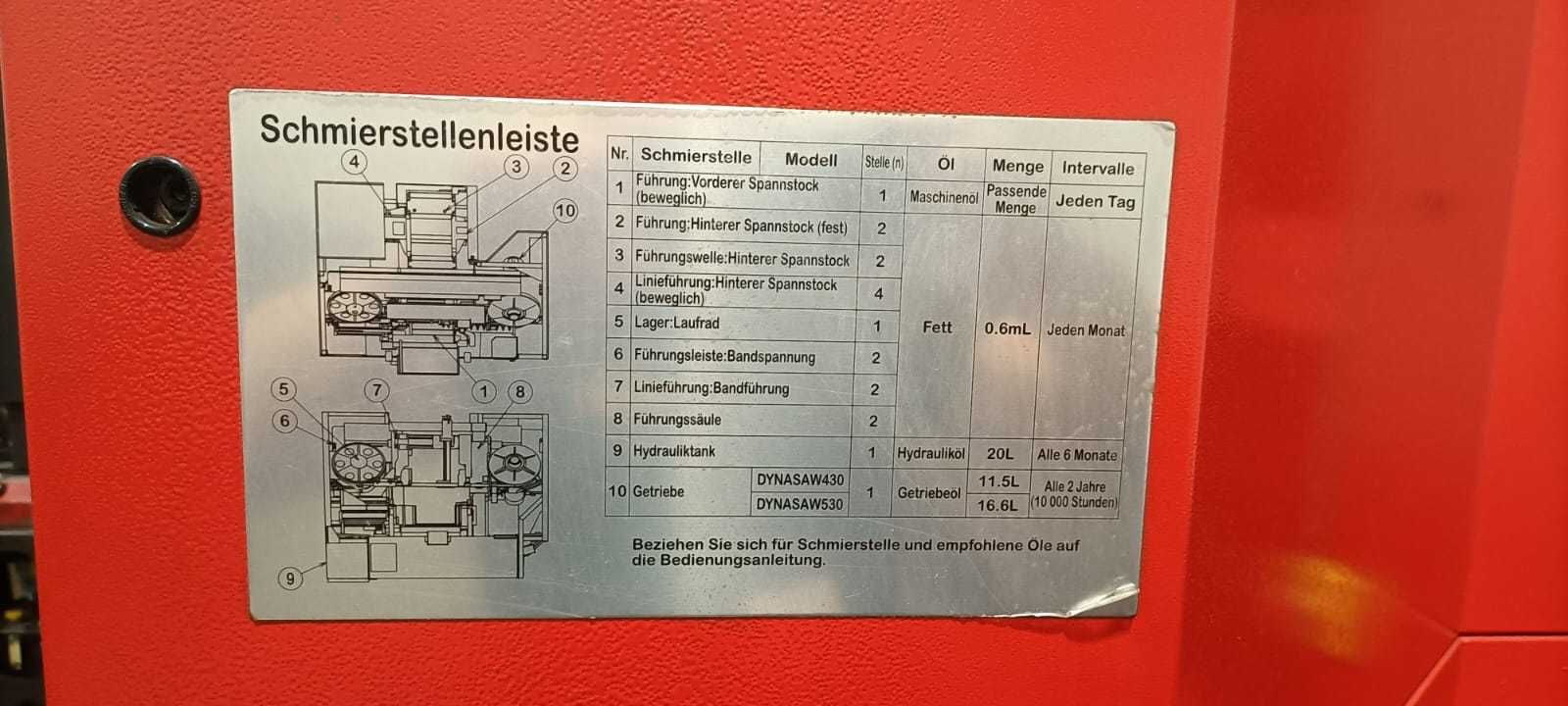 Przecinarka taśmowa, piła AMADA Dynasaw 430