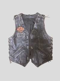 Vintage Harley Davidson leather vest