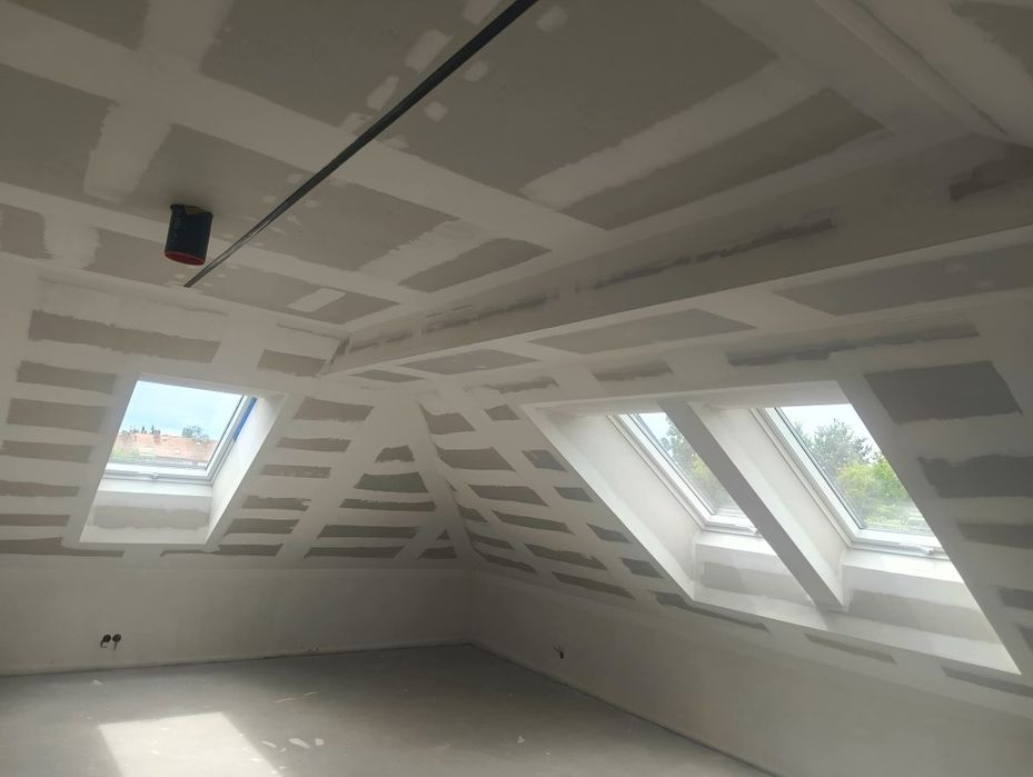 Łazienki Poddasza Wykończenia wnętrz Flizowanie Płytki malowanie