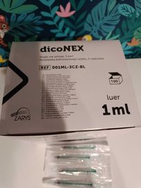 Strzykawki 1 ml 200 sztuk dicoNEX luer ZARYS