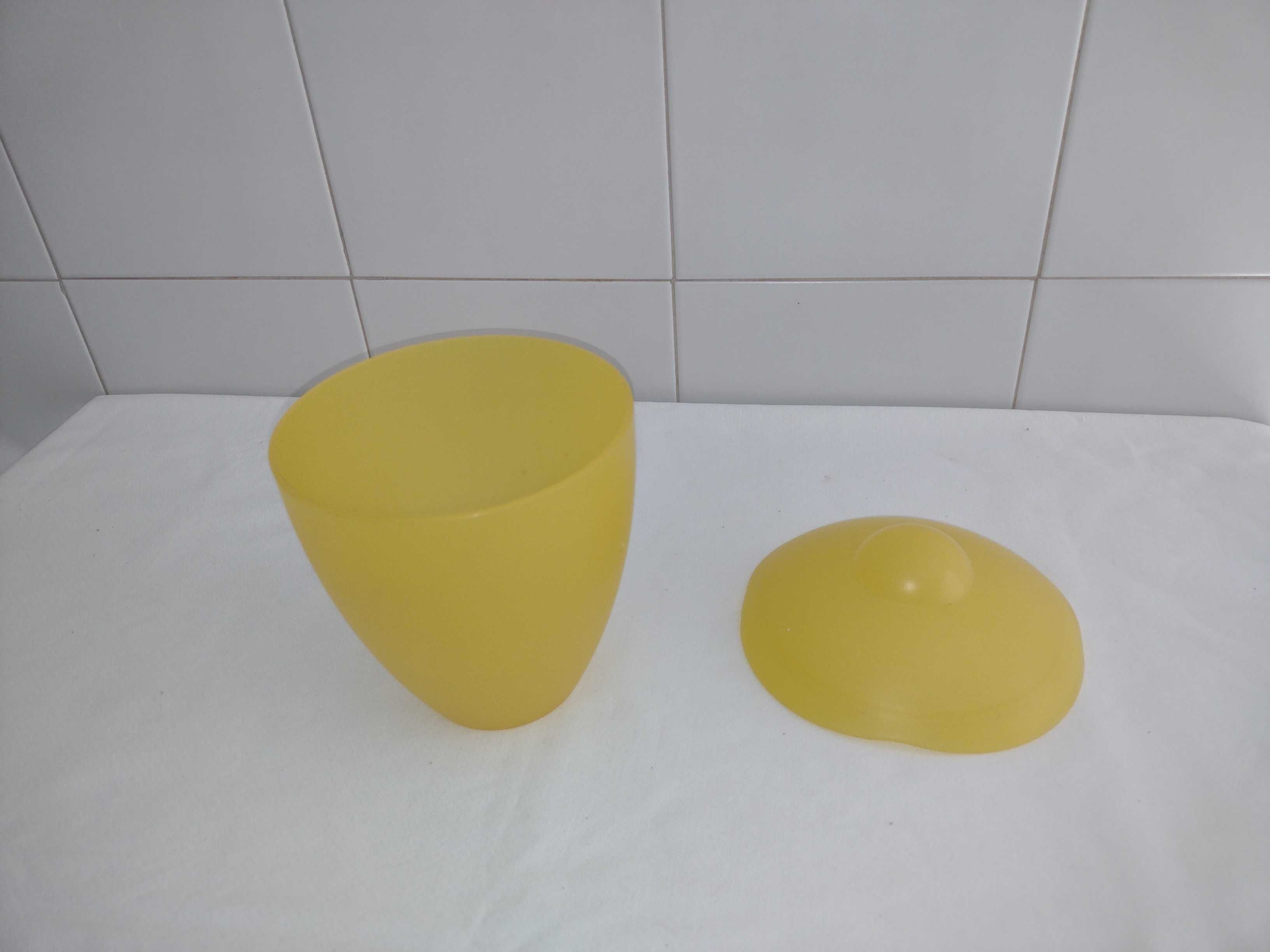 Pote Multiusos Amarelo com Tampa