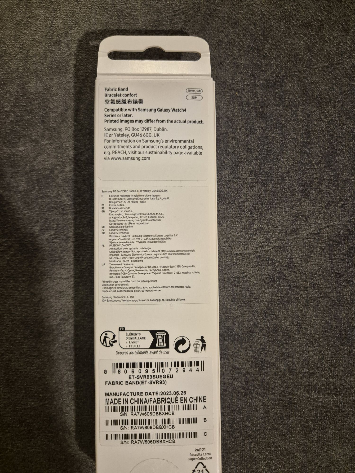 Fabric band one click Samsung Galaxy watch 4