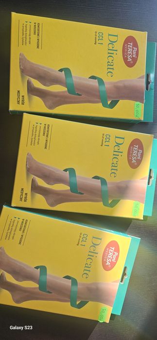 Pończochy uciskowe delicate ccl 1 L b -3 paczki eżowe
