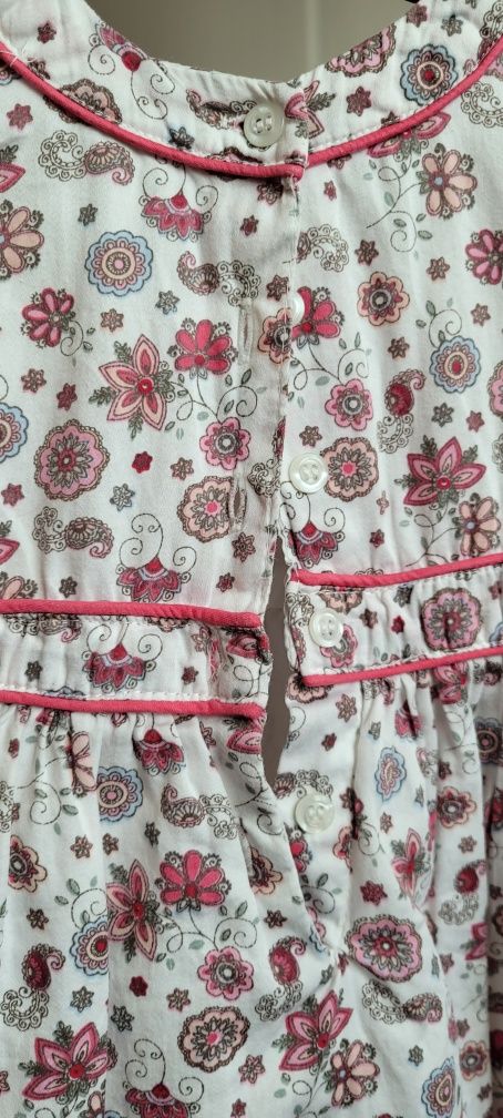 Przepiękne eleganckie sukienki bawełniane 74 newbie jak nowe