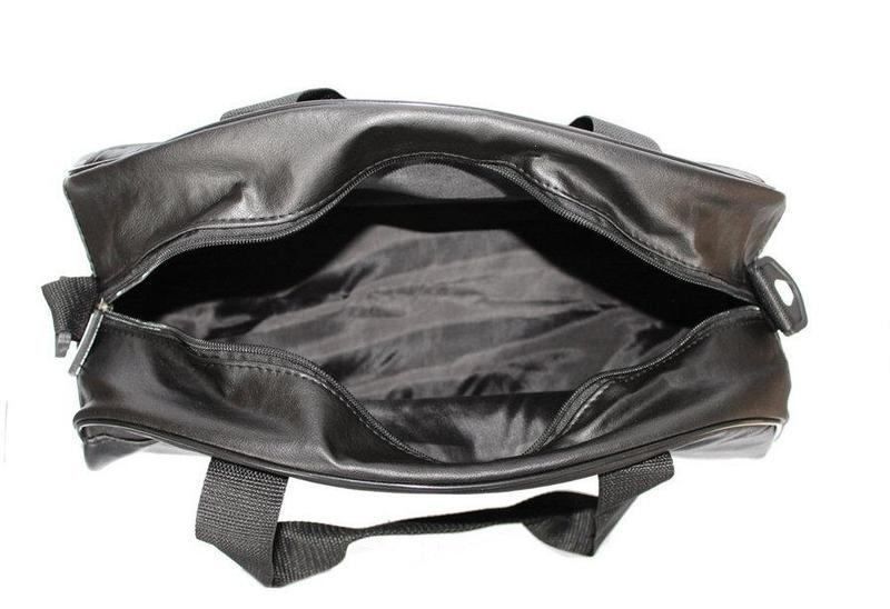 Спортивная сумка для тренировок фитнес сумка черная эко-кожа