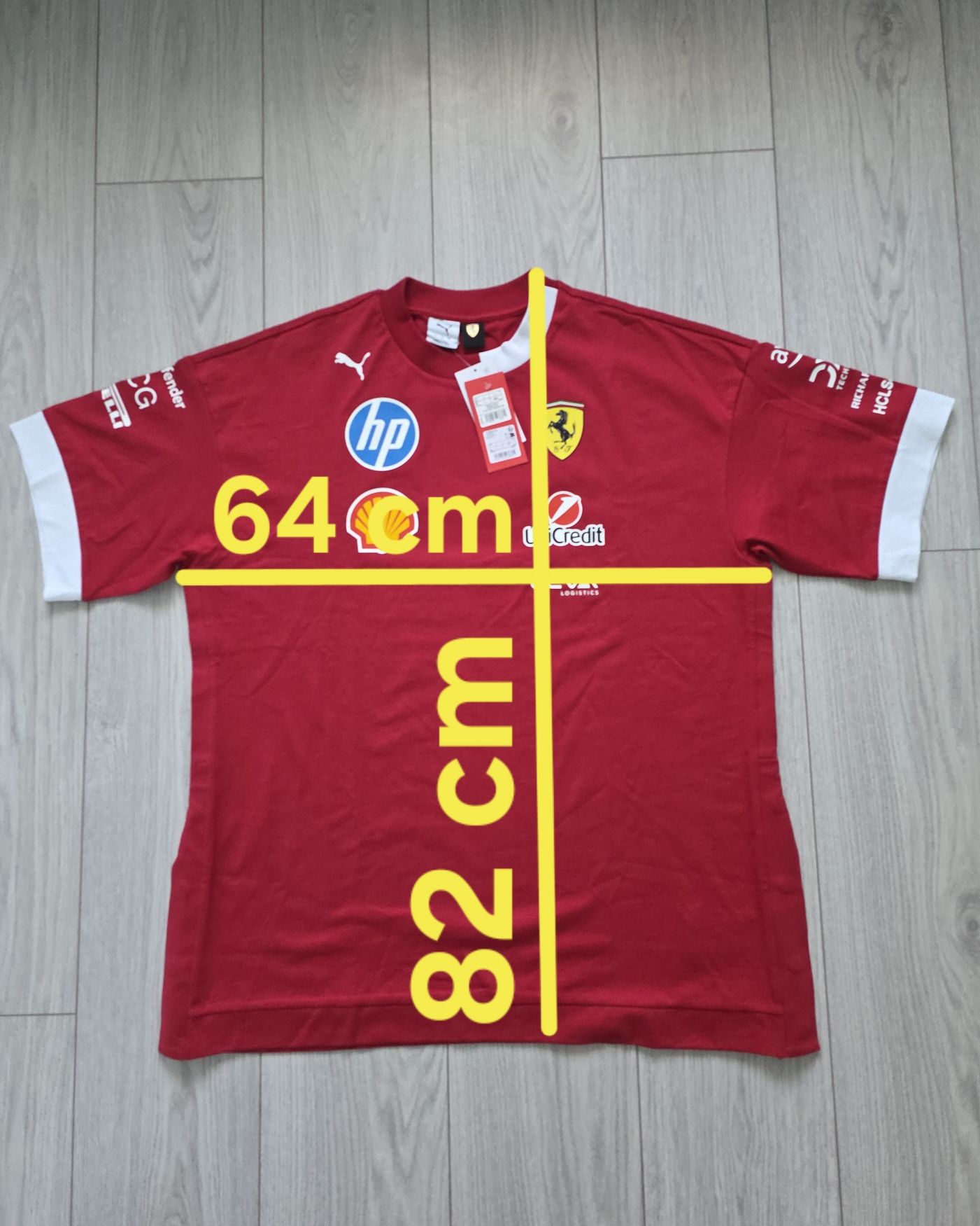 Scuderia Ferrari, oversize 2025, Puma, koszulka F1, Formuła 1, Leclerc