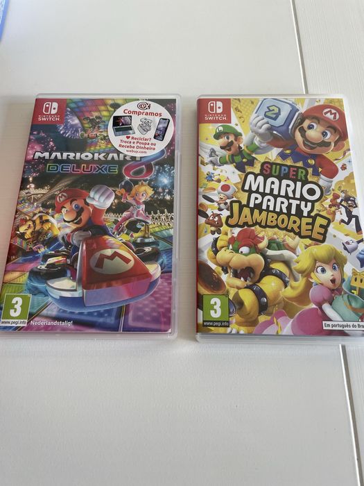 Nintendo Switch c/ 3 jogos, 4 comandos e bolsa transporte