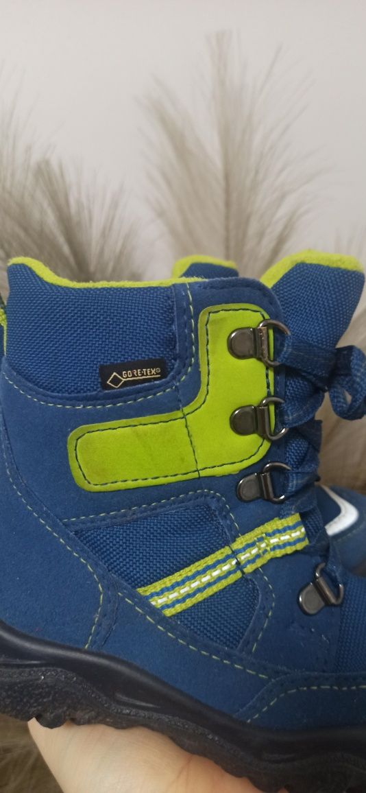 Śniegowce buty zimowe odblaski Superfit 24 niebieskie Gore-Tex
