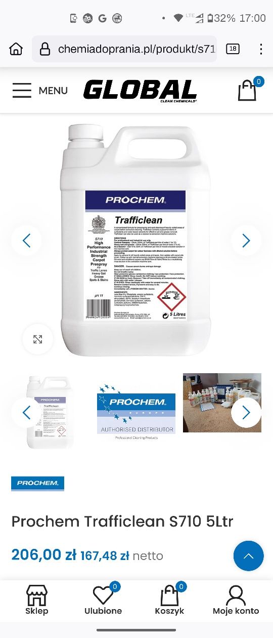 Prochem chemia odkurzacz piorący trafficlean, Carpet Prespotter