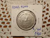 Hong Kong - moeda de 1 dólar de 1960 (KN)