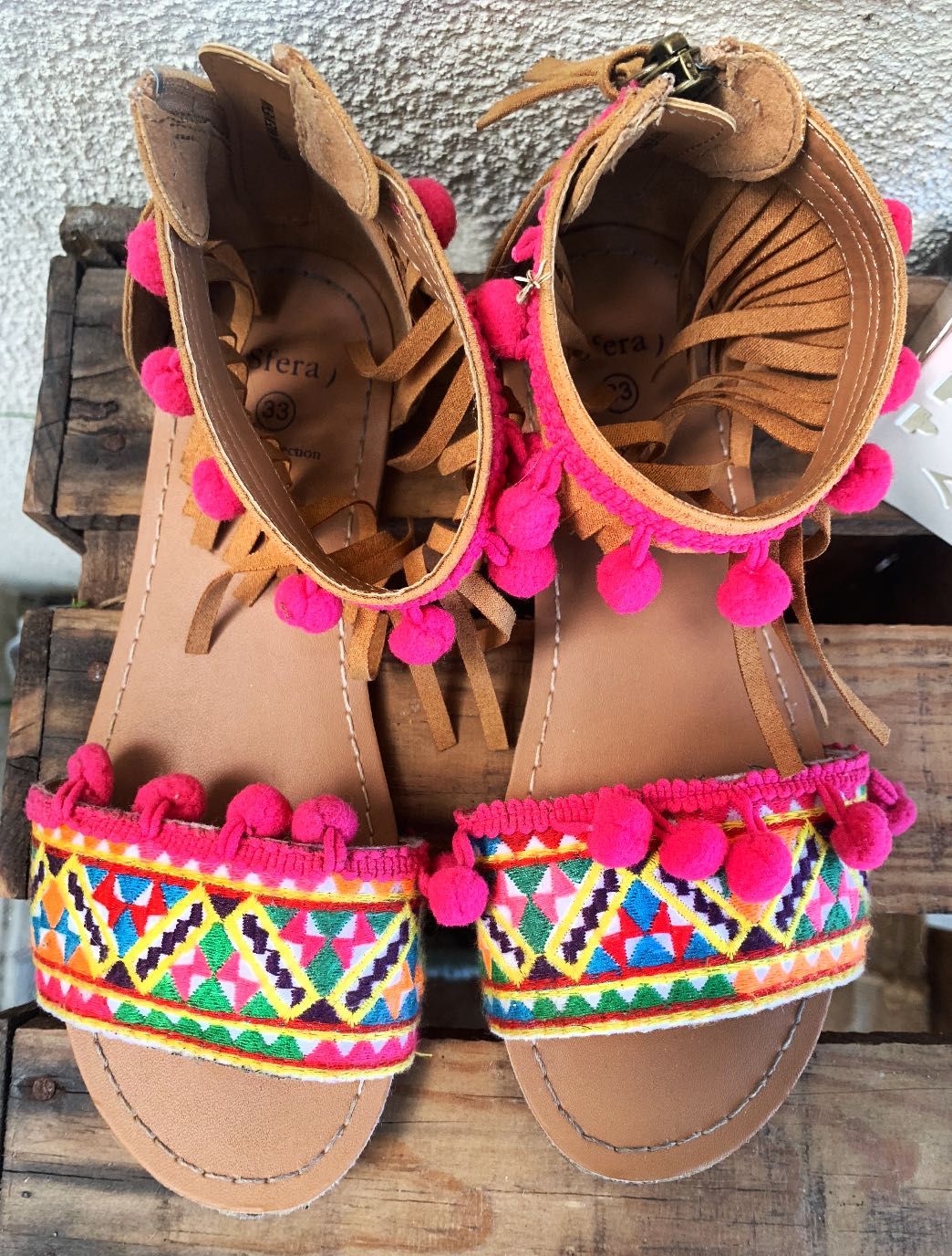 sandalias criança estilo boho