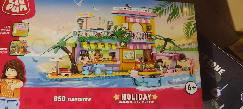 Klocki elefun wakacje nad morzem statek