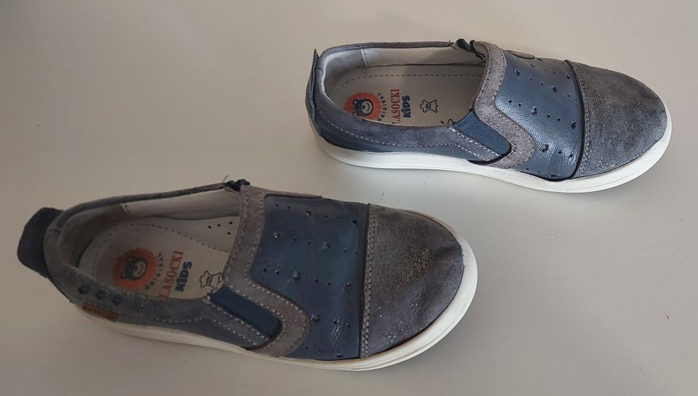 Mokasyny, buty wsuwane Lasocki kids, skóra naturalna