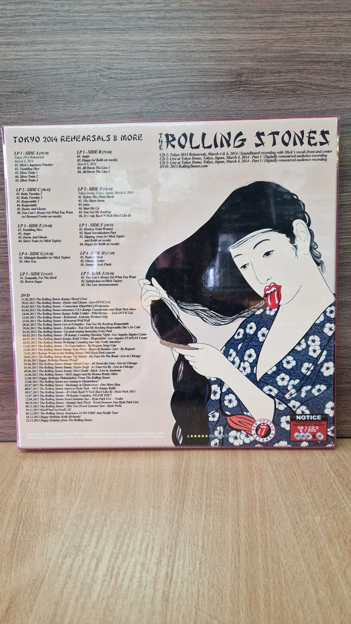 Бокс-сет вінилу The Rolling Stones "Tokyo 2014 Rehearsals & More"