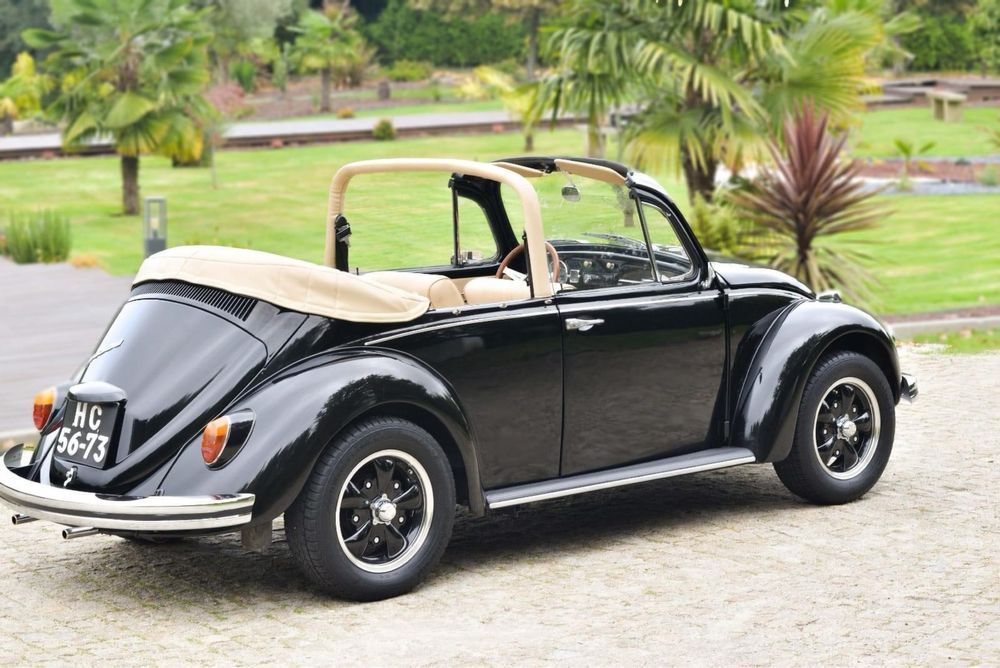 Carro clássico - Carocha descapotável Preto serviço de aluguer