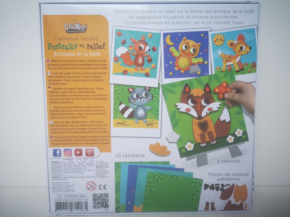 CREA LIGN: Kolaż plastyczny Zwierzęta Lasu