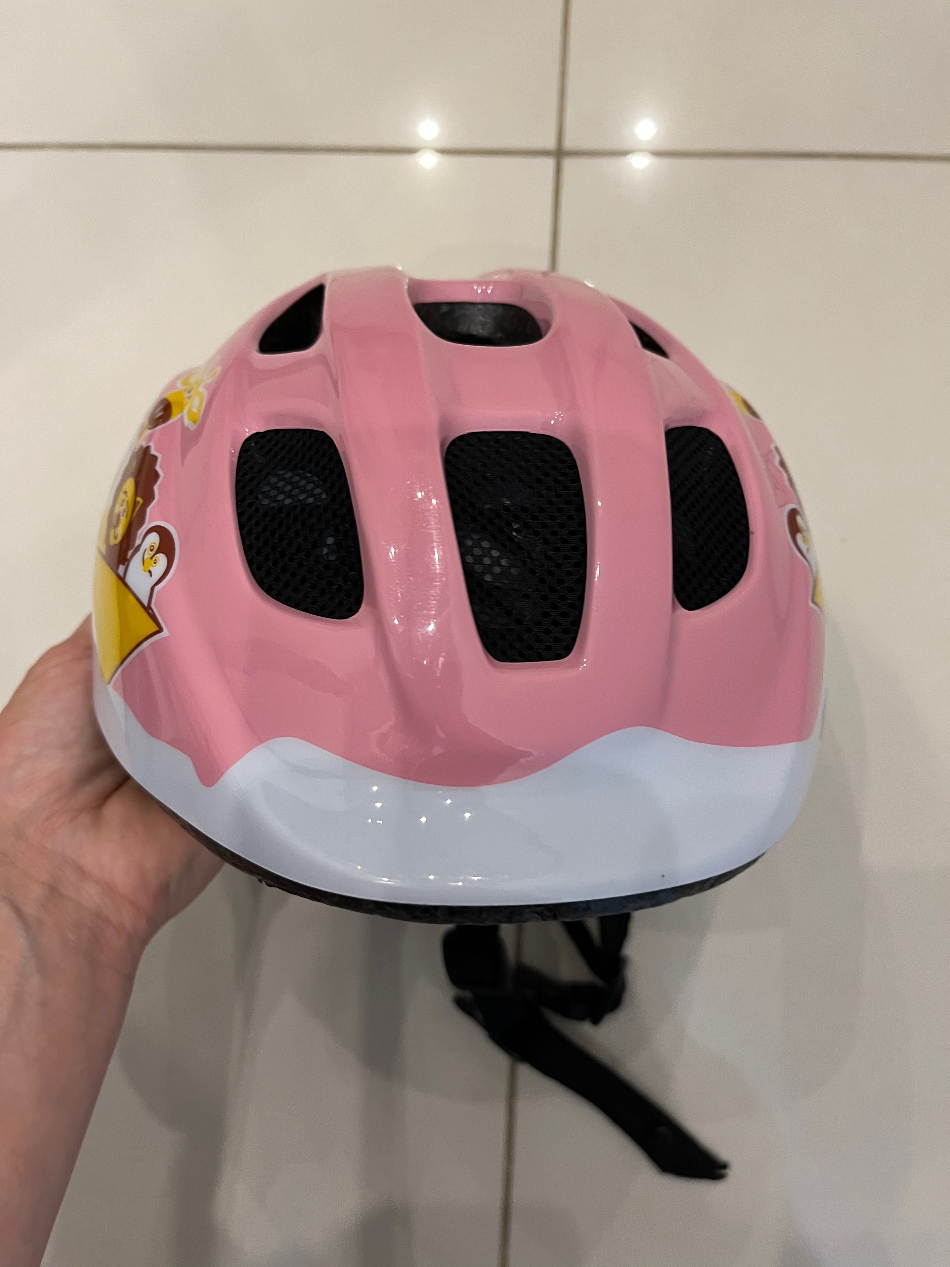 Kask btwin decathlon rozowy dla dziecka