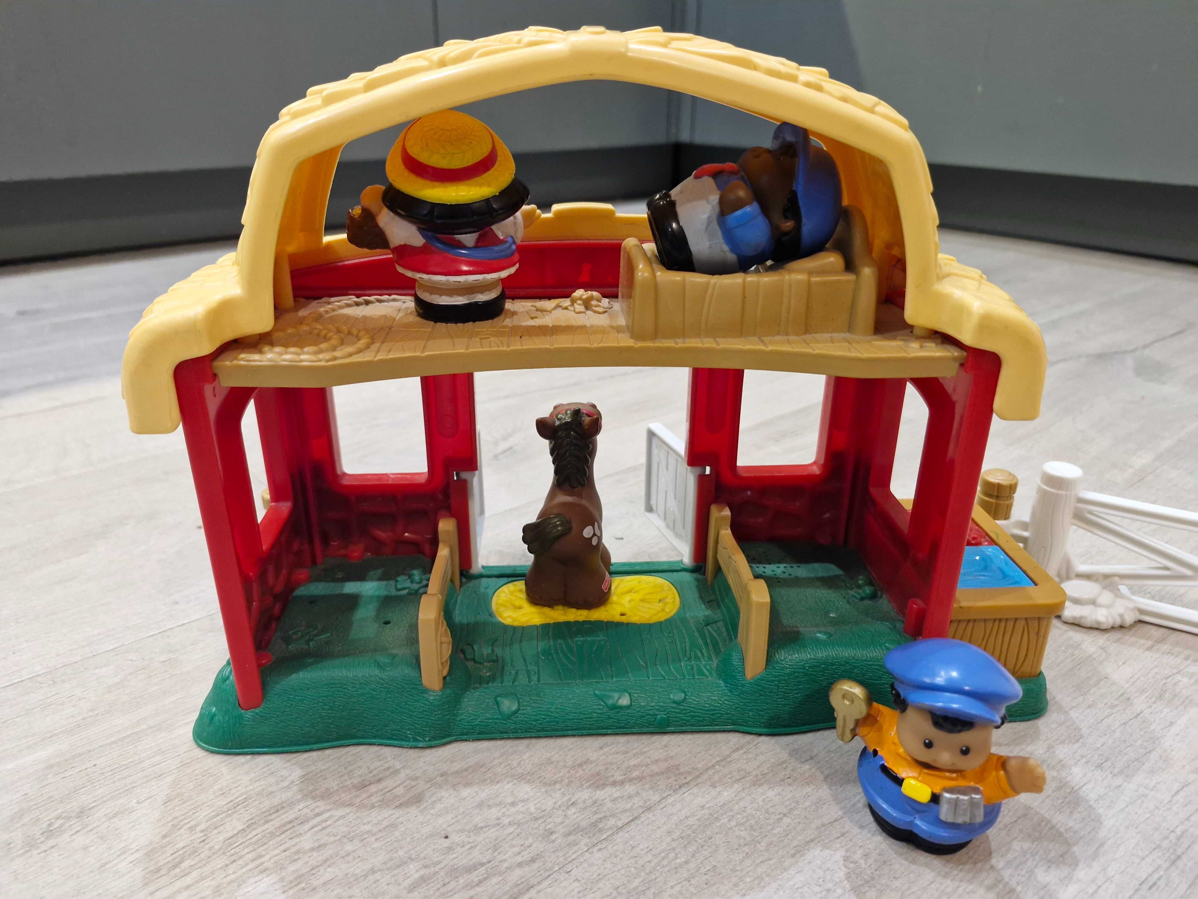 Little People zestaw Muzyczna wesoła stajnia 3 figurki koń książeczka