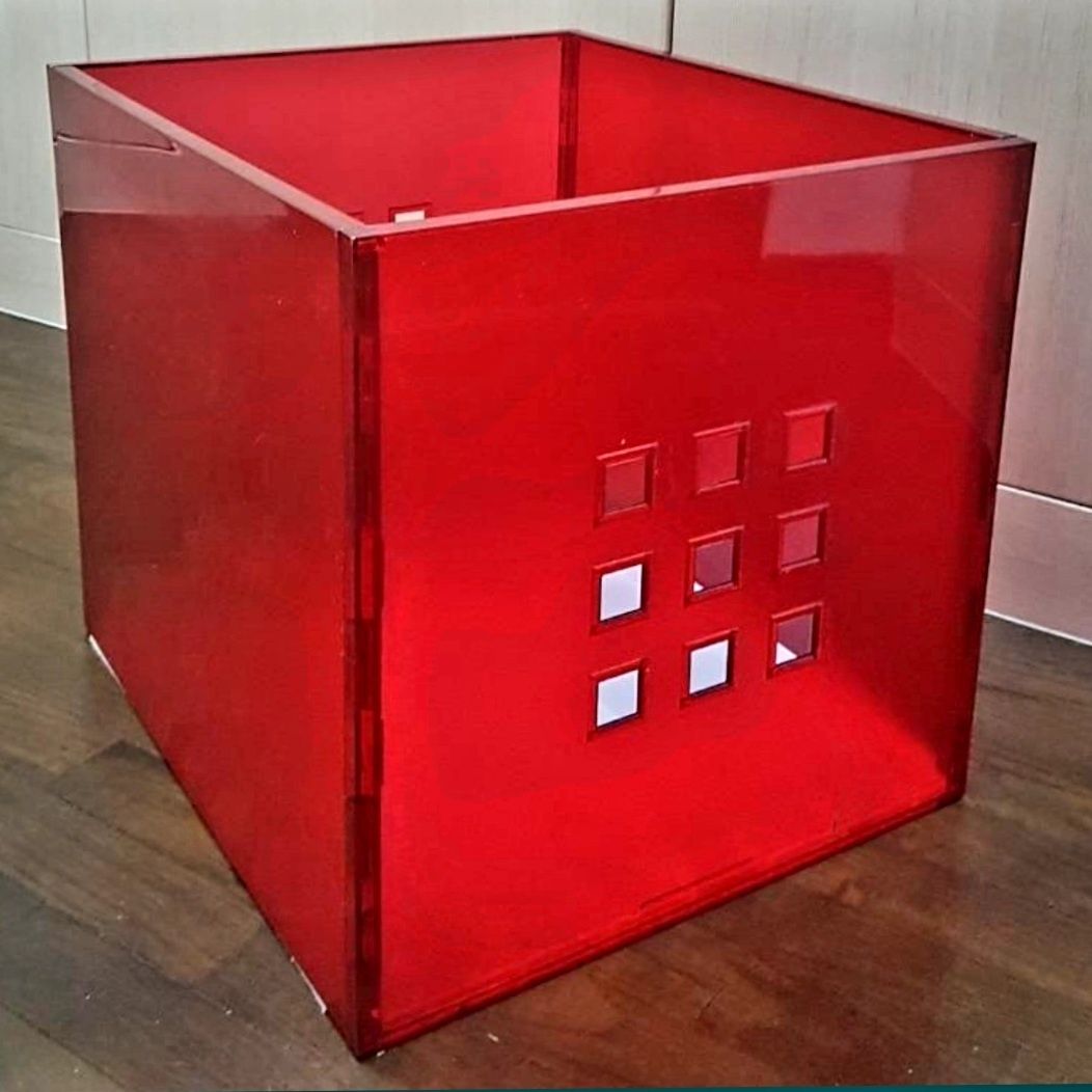 Caixa-Cubo Lekman Vermelho do Ikea