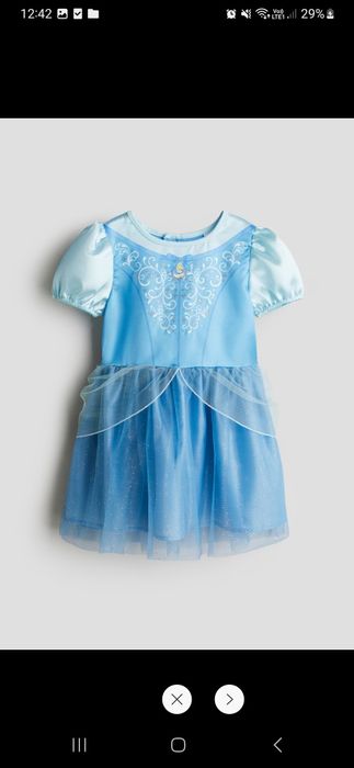 Kopciuszek 122 128 disney księżniczka cinderella 7 8 HM przebranie bal