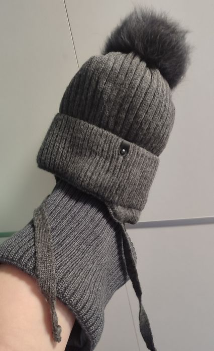 Новий набір шапка зимова та баф (хомут) 3-4 4-5 р для хлопчика