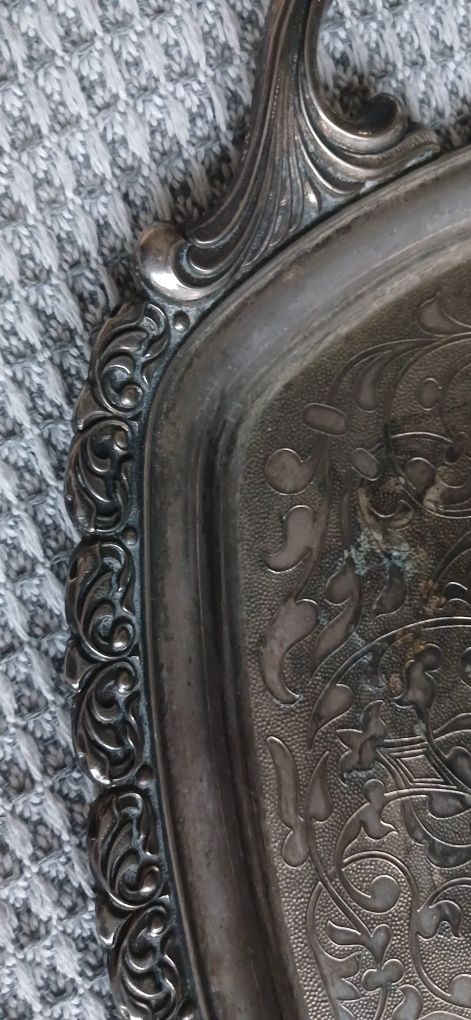 Піднос старовинний з посрібленням