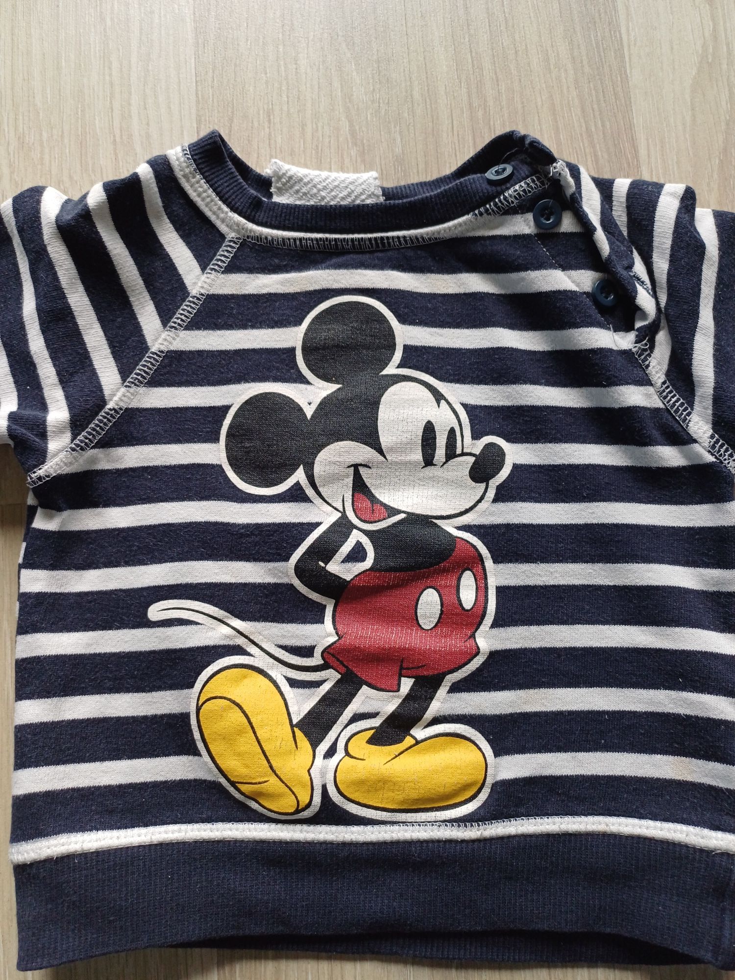 Zestaw 2 bluz rozm 86 myszka Miki Minnie paski szara