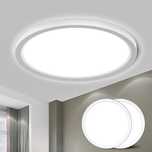 LQWELL Nowoczesna Lampa Sufitowa LED 18W IP44 Wodoodporna 6000K