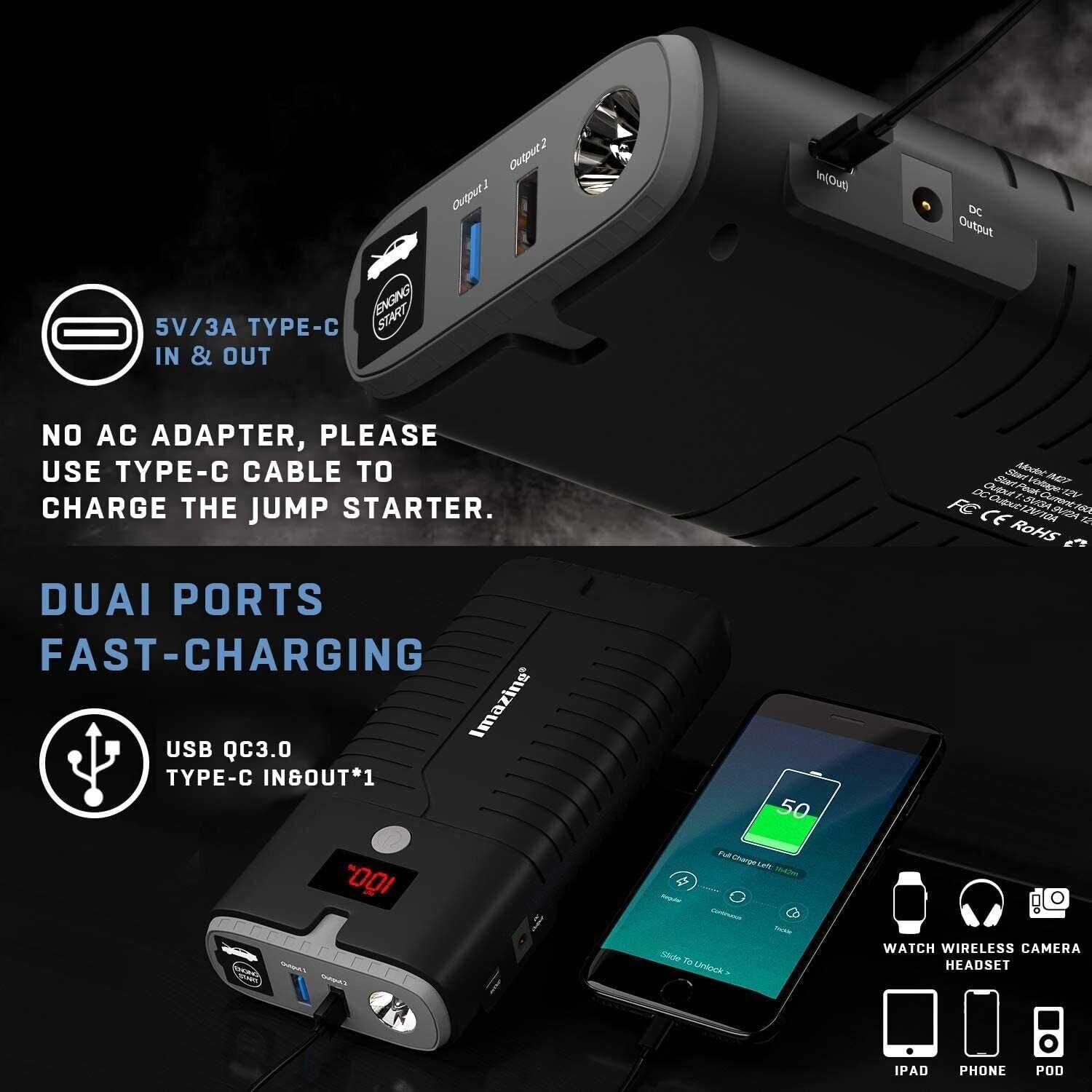 Зарядная станция, Пусковое устройство, Powerbank, Jump Starter