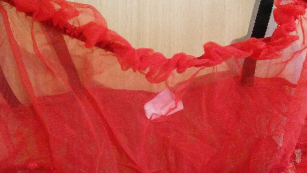 Bielizna hot, NOWA,piżama,2 części, koronka,czerwona,czarna,Walentynki