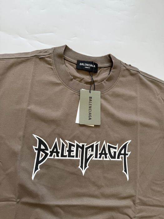 футболка Balenciaga Logo rock tee M L