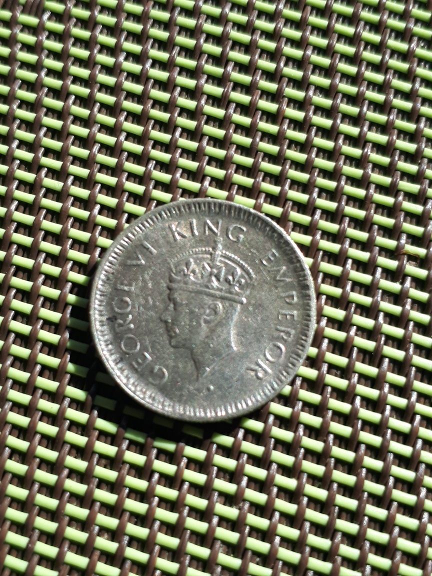 Индия Британская 1/4 рупии 1944 года