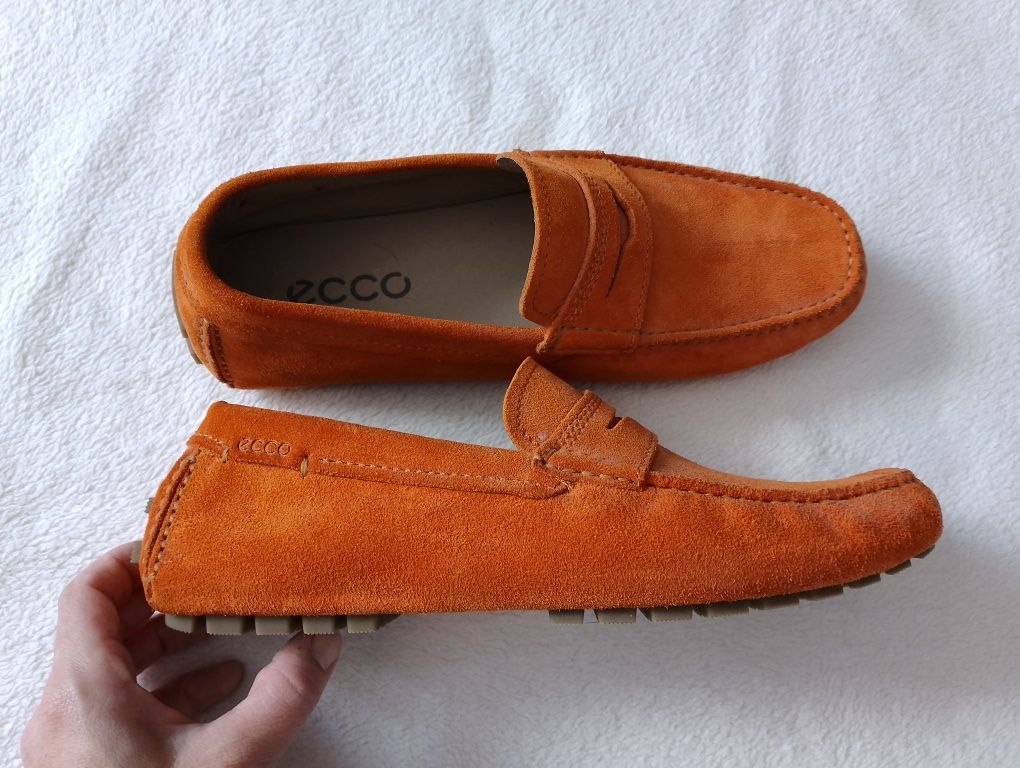ECCO mokasyny Dynamic Moc 2.0 pomarańczowe 40 skóra
