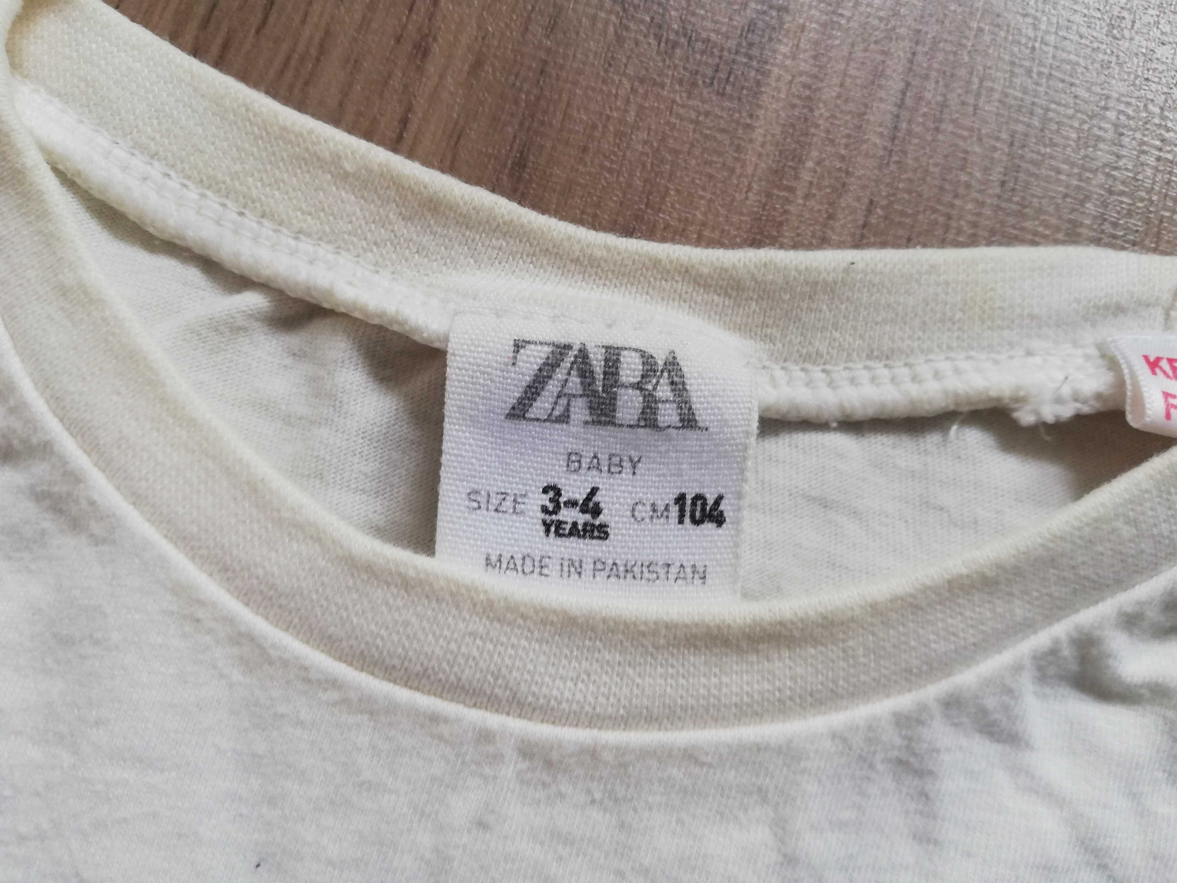 ZARA t shirt koszulka z krótkim rękawem 104