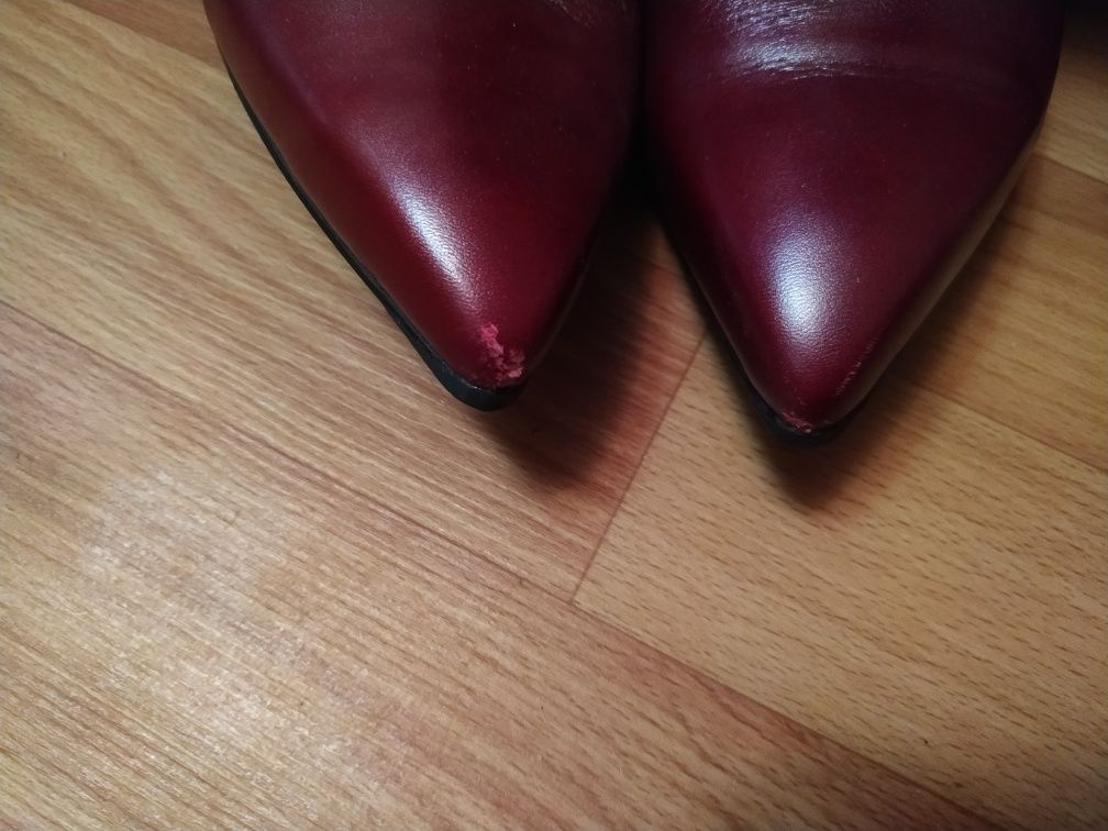 Осіннє взуття шкіра чоботи сапоги осенние