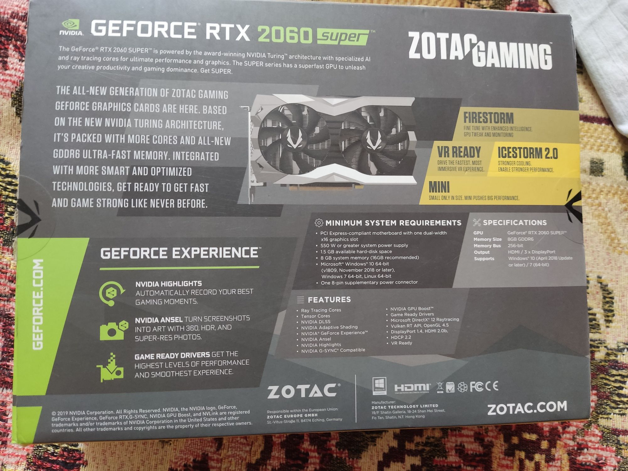 Geforse rtx 2060 super 8gb