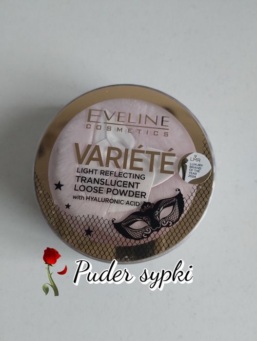 Puder sypki Eveline kwas hialuronowy nawilżający pigmenty mineralne
