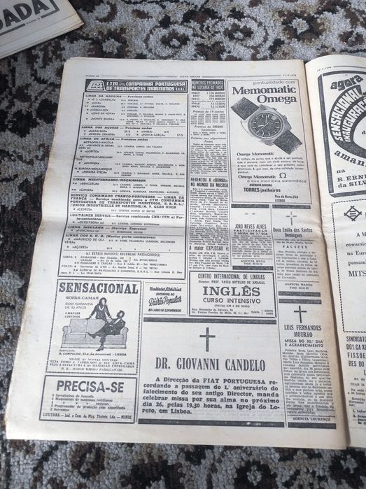 Jornal diário popular 25 de abril de 1974